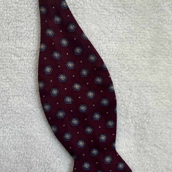 Classic Burgundy Polka Dot Silk Bow Tie by Beau Ties Ltd of Vermont - Picture 5 of 6